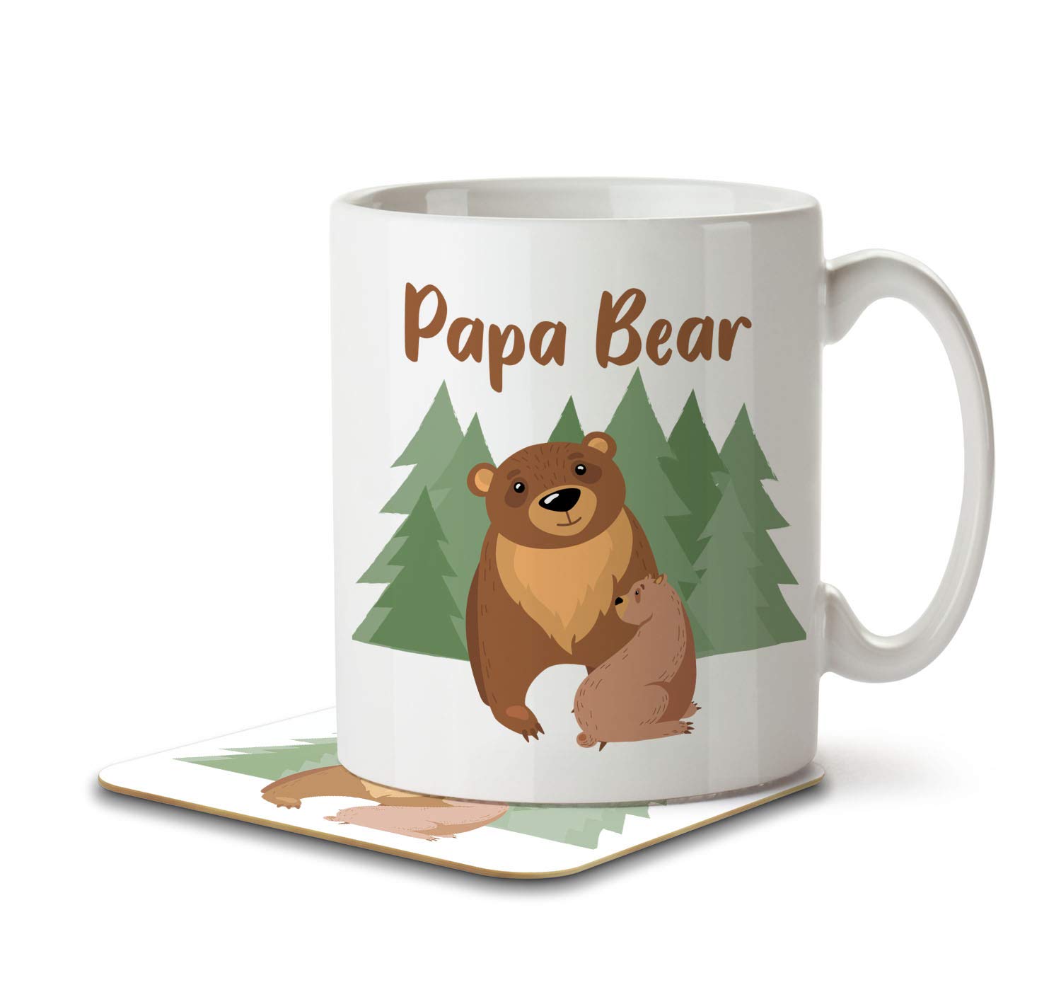 The Inky Penguin - Papa Bear - Dad, Grandad Mug and Coaster, Ceramic, 11fl. oz.