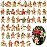 Vercoo 44 Pcs Mini Christmas Gingerbread Ornaments