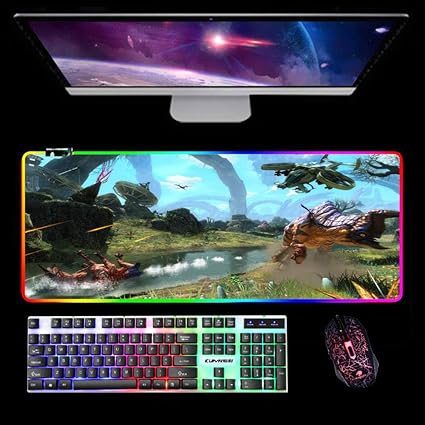 Amazon Eスポーツプロゲーマーのためのゲームラージrgbゲーミングマウスパッドledキーボードマット正確でスムーズな操作体験をお楽しみください900x400x4mmd Zkpzyq マウスパッド 通販