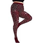 LUCKELF Women's 80 Denier Soft Opaque Tights, Sparkle Rhinestone Tights