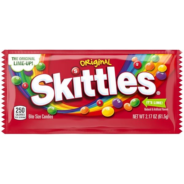 SKITTLES ORIGINAL CANDY SINGLE PACK, 2.17 OUNCE (SKIT36)