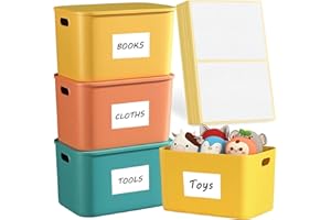 30PCS Labels for Storage Bins, 6 X 4 Inch Removable Large Labels for Blank Box, Tear Resistant No Residue Storage Bin Tags fo