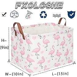 FXOLCSHE Rectangular Flamingo Pink Basket,Baby Girl