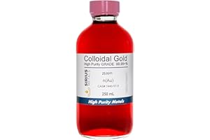 SIRIUS METALS True Colloidal Gold – 25 ppm - 99.99+% Purity - 250 mL (8.45 Fl Oz) in Clear Glass Bottle - Made in USA