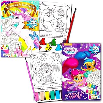 Amazon.com: Nick Jr. Shimmer and Shine Paint With Water Super Set Kids ...