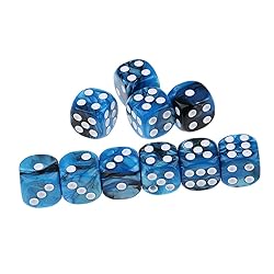 Yiotfandoll 10PCS Polyhedral Dice D6 Dice 16mm