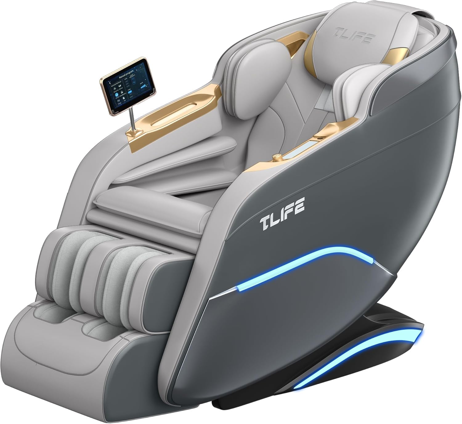 Photo 1 of ***SEE CLERK COMMENTS*** TLIFE Massage Chair Full Body, 160°Zero Gravity Recliner with Body Scan, 50" SL-Track Shiatsu Massage Chair, Fixed Point Massage, Foot Rollers, 12 Auto Modes, Deep Yoga Stretch, Heating, Grey