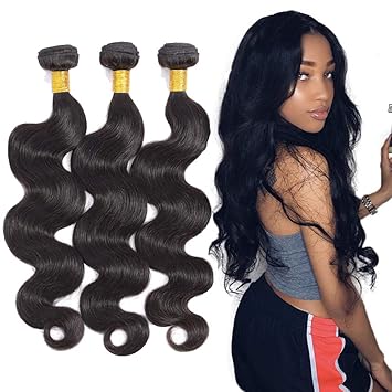 Amazon Com Queentas 3 Bundles Brazilian Body Wave Remy Human