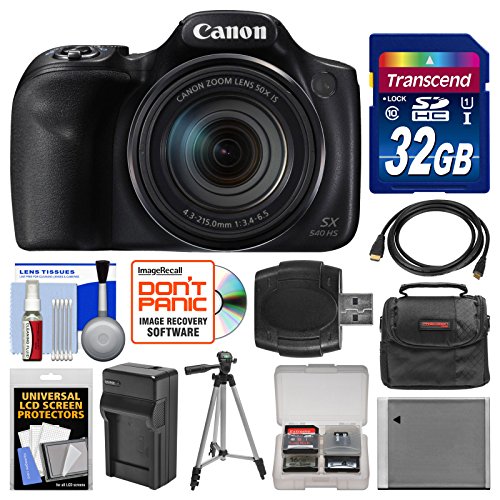 Canon PowerShot SX540 HS WiFi Digital Camera with 32GB Card + Case