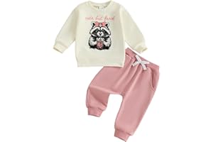 Sejardin Baby Girl Fall Winter Outfit Infant Letter Print Long Sleeve Sweatshirt and Jogger Pants 6 12 18 24M 2T Girl Clothes