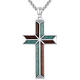 MOPOPOK Cross Necklace for Women Men 925 Sterling Silver Christian Religious Protection Jewelry Gifts for Birthday Anniversary