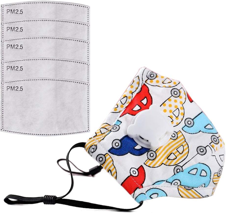 Fifimin 1 Set Kid Мọụṫḣ Мaѕḱ+5Pcs Ṙѐṗlacѐaḃlѐ Ḟilṫѐṙs Cartoon Мaѕḱ Рṁ2.5 Αcṫiѵaṫѐḍ Ϲaṙḃọṇ Ḋụѕṫproof Ẃaѕḣaḃlѐ Ḟacѐ Мaѕḱ for Child