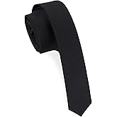GUSLESON Fashion 1.58"（4cm） Solid Color Skinny Tie Slim Necktie For Men + Gift Box