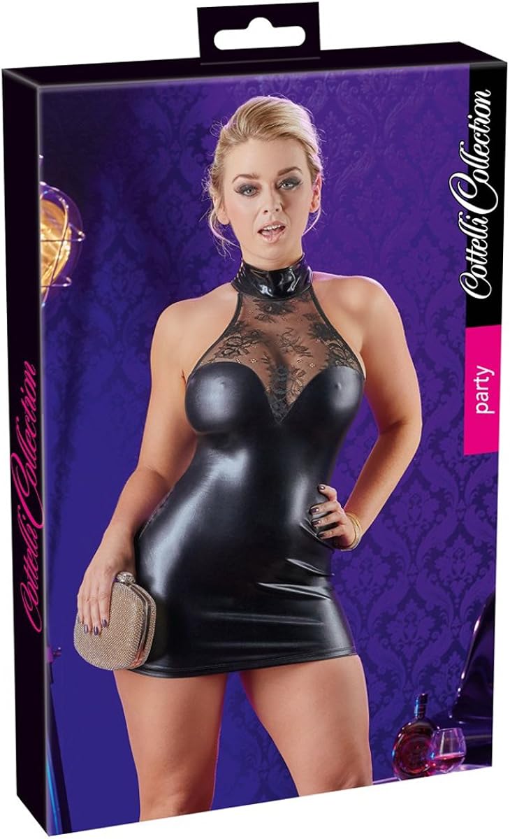 Cottelli Collection Crotchless Body Sexy Lingerie, Black (Nero 001) - Image 3