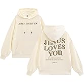 Weetiotio Christian Jesus Loves You Hoodies for Teen Religious Faith Sweatshirts Bible Verse Graphic Youth Thin Hoodies