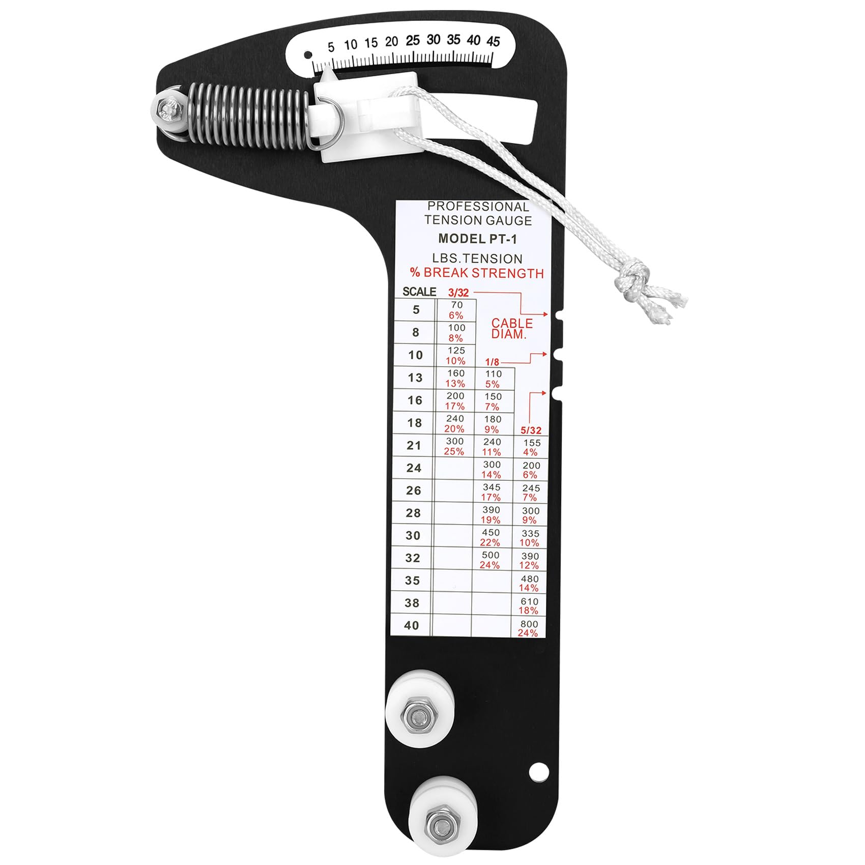 Photo 1 of PT-1 Sailboat Rigging Tension Gauge, Professional Wire Rope Standing Rigging for 3/32", 1/8", 5/32" Diameter Wire Cable, Hands-Off Accurate Rigging Tool Rated up to 800 lb, for Sail Rigging