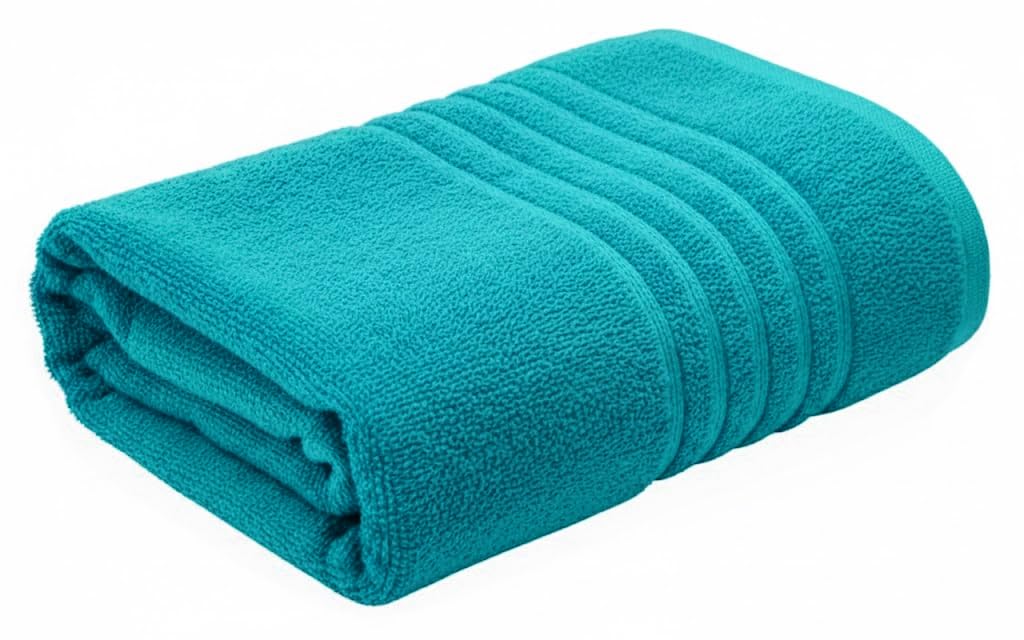 EDB Extra Large Super Jumbo Bath Sheet 100 x 150 cm, 600-GSM Ultra Soft XXL Bath Sheet 100% Egyptian Cotton Big Size Bathroom Shower Large Bath Towel (Teal/Turquoise, 1)