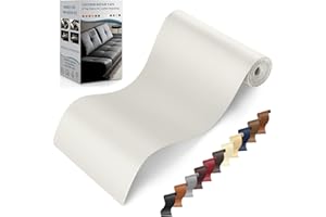 YAFLC Self Adhesive Leather Repair Tape Kit, 4"x 63" Leather Repair Patch for Furniture, Leather Repair Patch for Car seat, Sofas, Couch, Boat Seat White