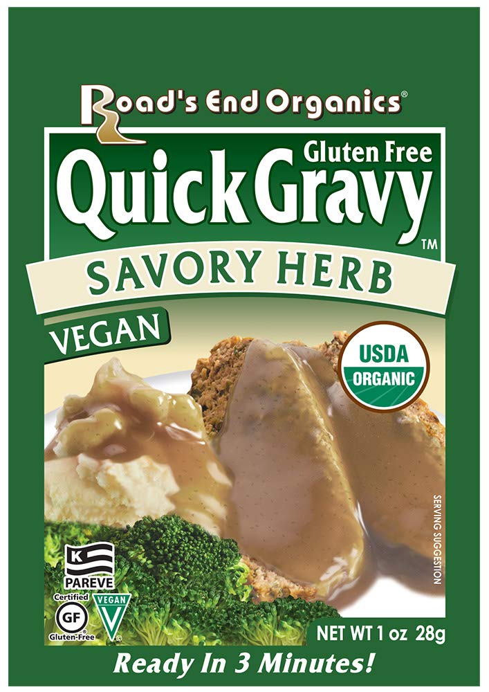 Road's End Organics Gluten Free Savory Herb Gravy, Mix, Organic, 1 Ounce Pouch (Pack of 12)