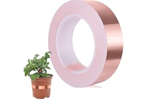 XIZAO Copper Tape Conductive Copper Foil Tape with Self Adhesive for Guitar EMI Shielding Crafts Electrical Repairs 1.18 Inch x 65.6 FT