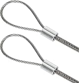 MIVIDE 50m 2mm 304 Stainless Steel Wire Rope Cable Aluminum Crimping Loop view 4