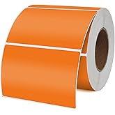 YIKIADA Orange Color Coding Labels 2 × 3 Inches Rectangle Vinyl Self-Adhesive Stickers Waterproof Name Tags Removable Roll for Office School Home 500 PCS