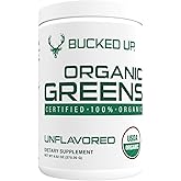 Greens Superfood Powder Unflavored | 8 Most Essential Mixed Greens | Certified 100% Organic | Chlorella, Spinach, Kale, Spirulina, Alfalfa, Broccoli, Wheat Grass, & Barley Grass | 30 SERV | 9.52 OZ