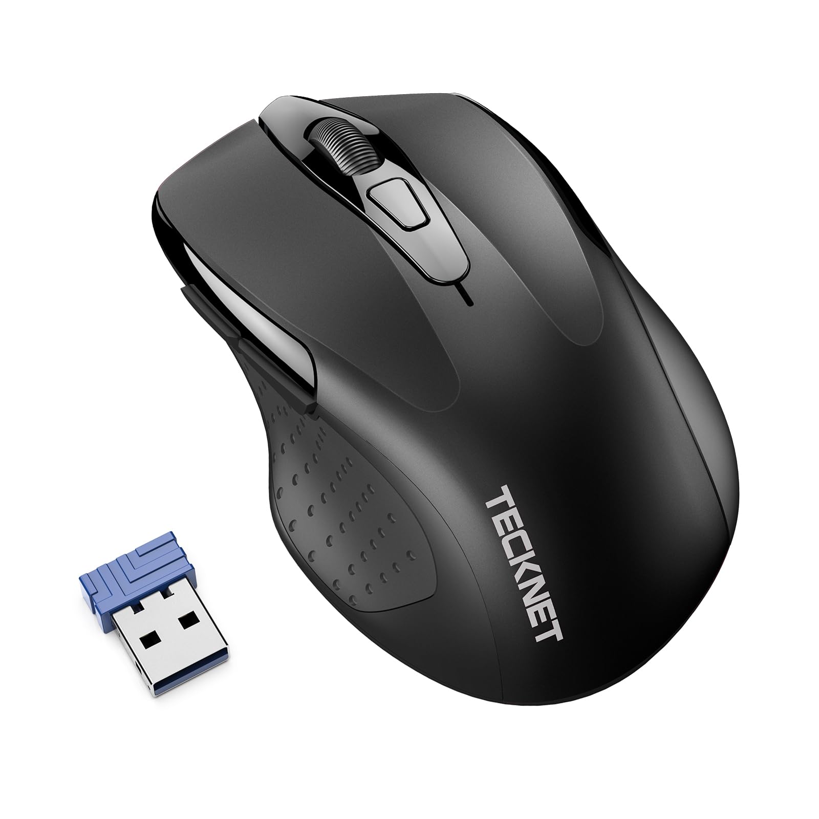 TECKNET Pro Wireless Mouse, 2600 DPI, 5 Adjustment Levels, 2.4G Ergonomic Optical Mice,30 Month Battery Life, Computer Mouse for Laptop, Windows, Chromebook, 6 Button Mouse, 36 Month Warranty
