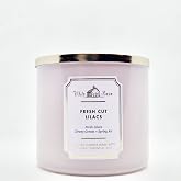 Bath and Body Works, White Barn 3-Wick Candle w/Essential Oils - 14.5 oz - 2021 Core Scents! (Fresh Cut Lilacs)