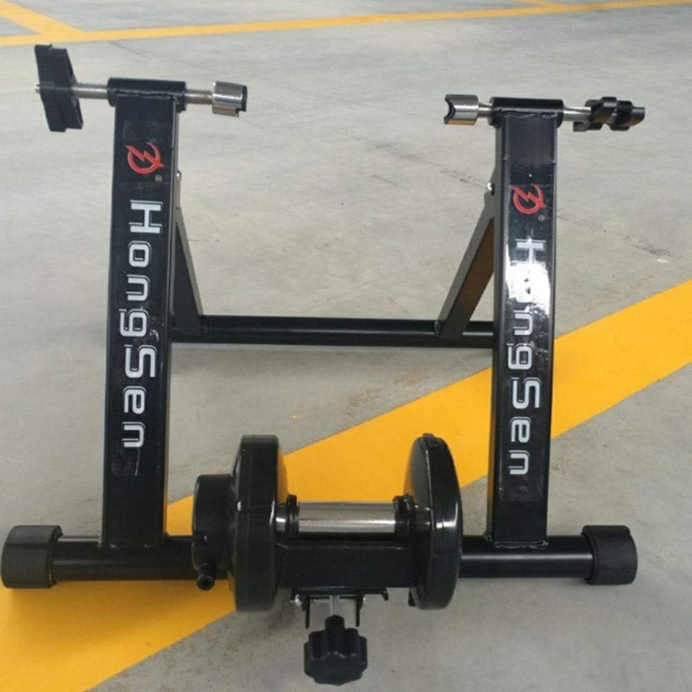XUROM Bike Trainer Indoor Fluid Bike Trainer Stationary Exercise Trainer Stand for Mountain Road Bicycle Stationary Exercise for Road & Mountain Bikes (Color : Black, Size : 58x20x55cm)
