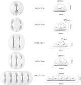 U-horizon White Cable Tidy Clips 10 Pack Desktop Cord Holder Organizer view 4