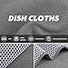 VIVOTE Kitchen Washcloths for Dishes Absorbent Microfiber Dish Cloths Quick Dry Dish Rags with Poly Scour Scrub Side Ideal for Kitchen Cleaning and Housekeeping 12inch x 12inch 8 Pack (Grey)