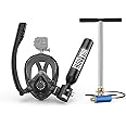 Mini Scuba Tank with Snorkel Mask 0.5L Inflatable Diving Tank with Full Face Diving Mask Pony Bottle Backup Diving Air Tank Suits for Recreational Snorkeling Shallow Diving