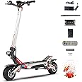 NANROBOT Electric Scooter Adults 50mph Dual Motor Electric Scooter with Suspension 80Miles Range Fast Sports Escooter Folding 10" Off Road Tires 330LBS Max Load Complies with UL2272 Certification