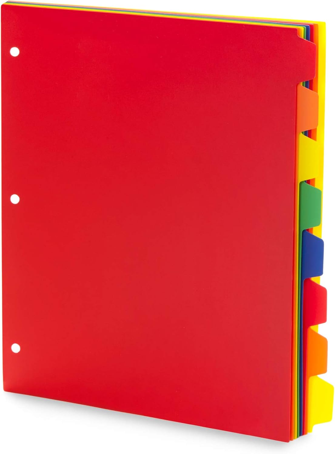 Blue Summit Supplies 8 Tab Plastic Dividers, Assorted Colors, 8 Tab Index Dividers with 3 Hole Punch, for Notebooks and 3 Ring Binders, Letter Size, Heavy Duty Plastic, Set of 3, 24 Dividers… : Office Products