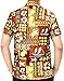 LA LEELA Men's Aloha Hawaiian Shirt Short Sleeve Button Down Casual Beach Party