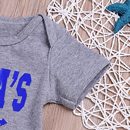 ❤️ Mealeaf ❤️ Infant Baby Boys&Girls Letter Print Jumpsuit Romper Bodysuit Sunsuit Clothes （3m-24m） - Thumbnail 4