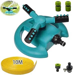 YFAH Aspersor De Césped 360 Grados Giratorios Duradero Aspersor De