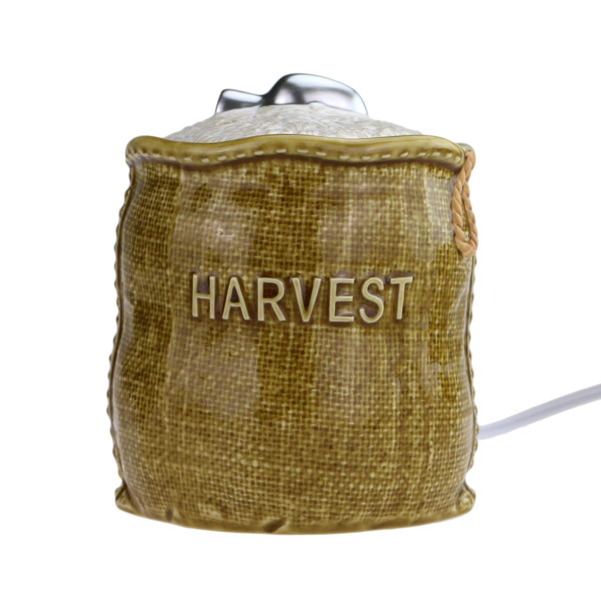 STAR MOON Pluggable Ceramic 3D Form Fragrance Warmer Wax Melter for Home/Dorm/Office No Flame No Smoke No Soot - Good Luck for Harvest