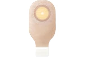 Hollister 8031 Premier 1-Piece 12” Drainable Ostomy Pouch & Flat FlexWear Skin Barrier, Pack of 10, Ultra-Clear, Cut-to-Fit up to 2-1/2” – Adhesive Barrier (Tape)