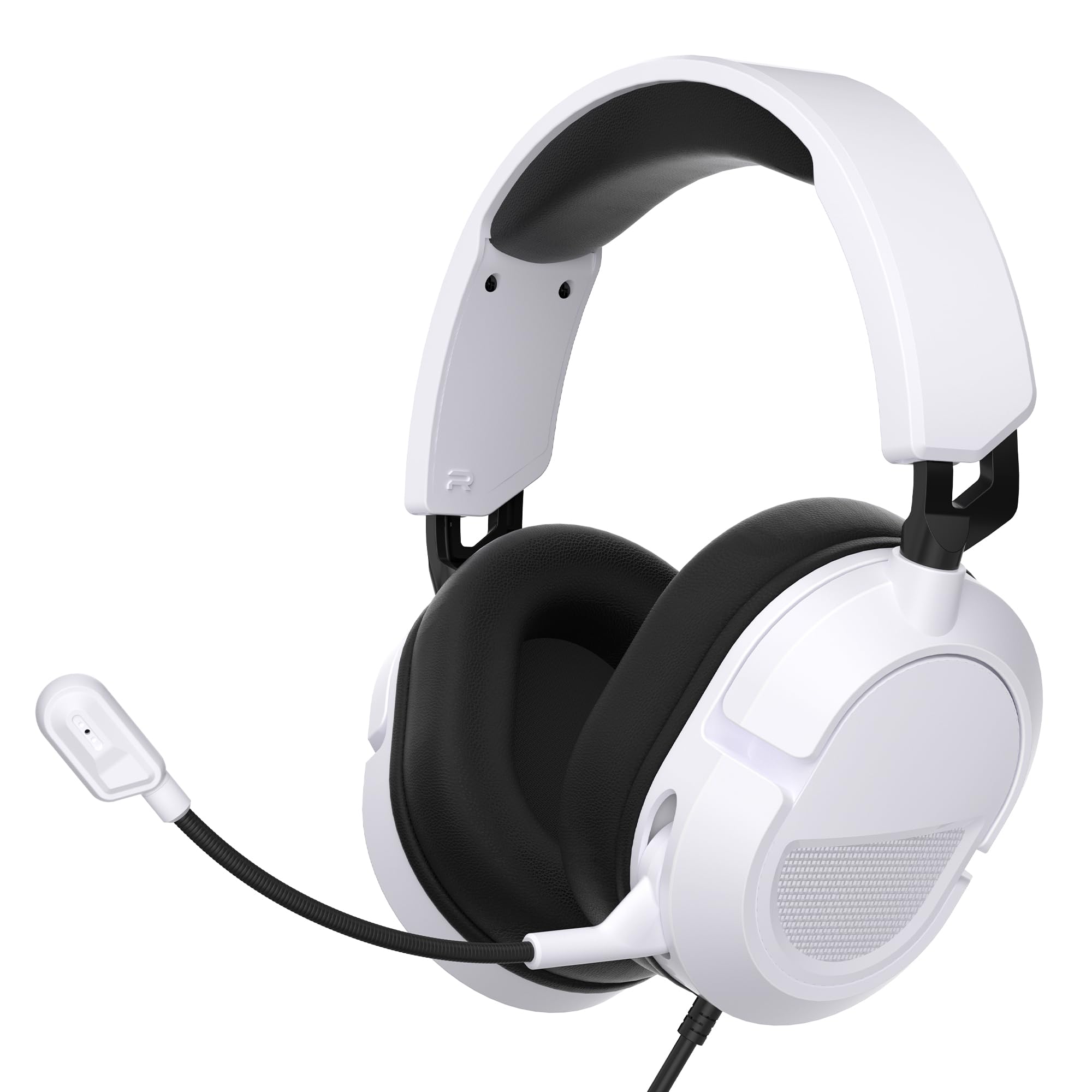 Rumoon Gaming Headset for PS5、Xbox Series X、Xbox Series S/One、PC、PS5Pro 207g Headset with Clear Mic for Work 𝟐𝟎𝟐𝟔 𝐔𝐩𝐠𝐫𝐚𝐝𝐞 Wired Gaming Headphones with 360°Mic、3.5mm Splitter、79in Cable