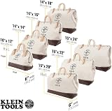 Klein Tools 5102-18 Canvas Tool Bag 46 cm Heavy Duty Steel Frame Riveted view 2