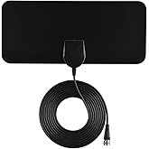 Indoor Ultra Thin Digital HD TV Television Antenna with 8 Feet Coaxial Cable