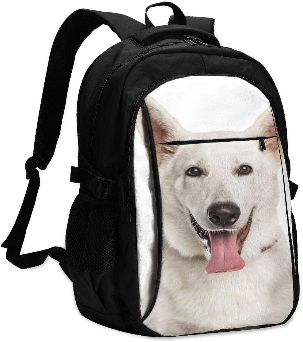 Laptop Backpack with USB Charging Port MixedBreed Dog