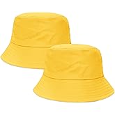 PFFY 2 Packs Bucket Hat for Women Men Cotton Hats Sun Beach Fishing Cap