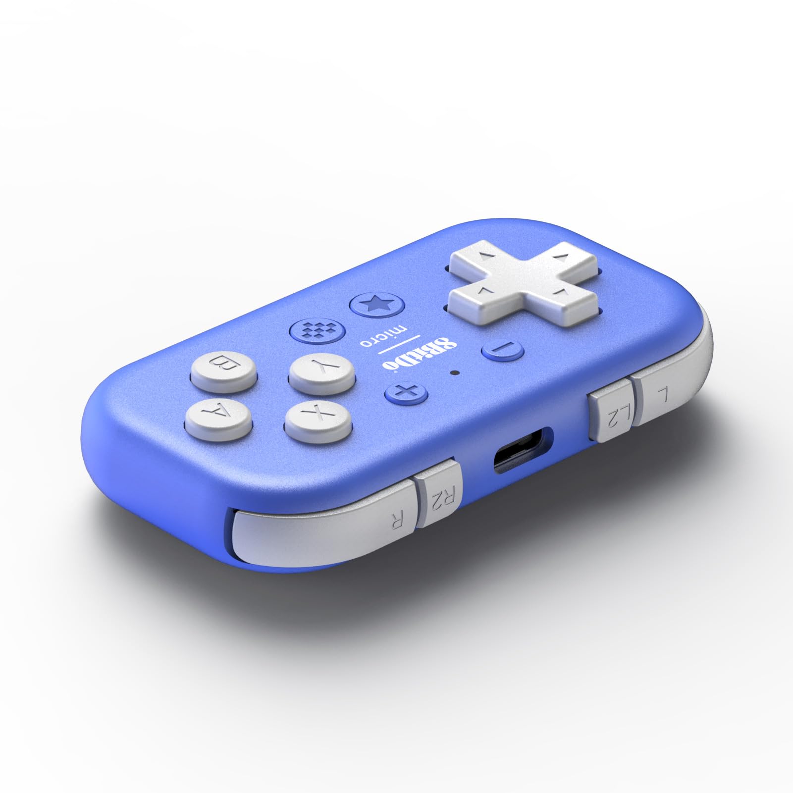 8Bitdo Micro Bluetooth Gamepad Pocket-sized Mini Controller for Switch, Android, and Raspberry Pi, Support Keyboard Mode (Blue) 2