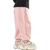 MINI PANDA Toddler Cotton Pull On Jogger,Stylish Girls' Pants