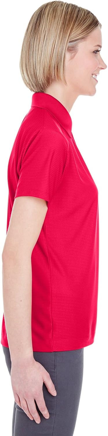 UltraClub Ladies' Cool & Dry Box Jacquard Performance Polo Shirt: Clothing