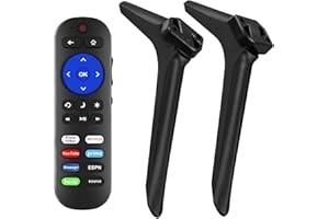 YIMAUT TV Legs for Hisense TV Stand with Remote Compatible with Hisense Roku TV & Roku Players, Not for All, Base Stand for Hisense Roku with Remote & Screws