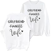 FRYAID Bride Sweatshirt Bride Women Bachelorette Party Sweatshirt I Say Yes Graphic Shirt Wedding Vacation Pullover Top
